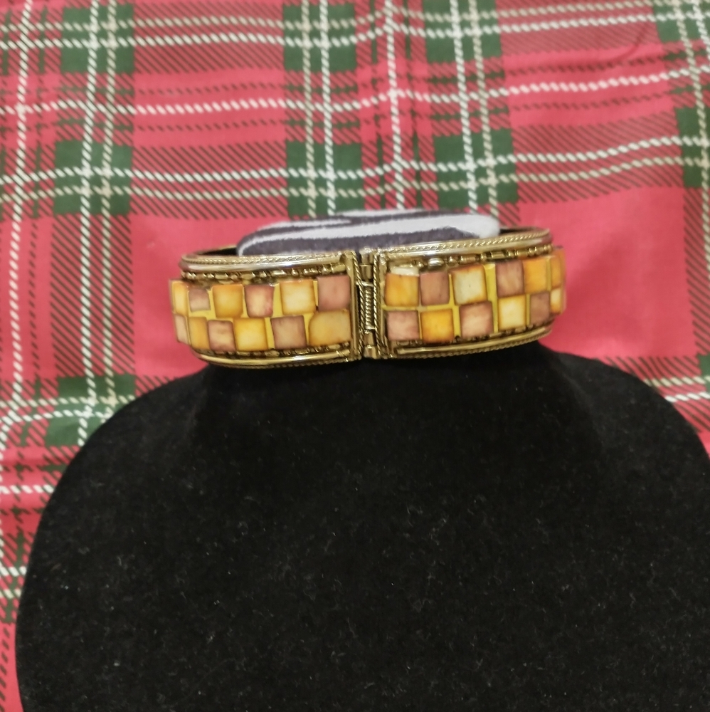 Mosaic Tile wide hinges Bracelet